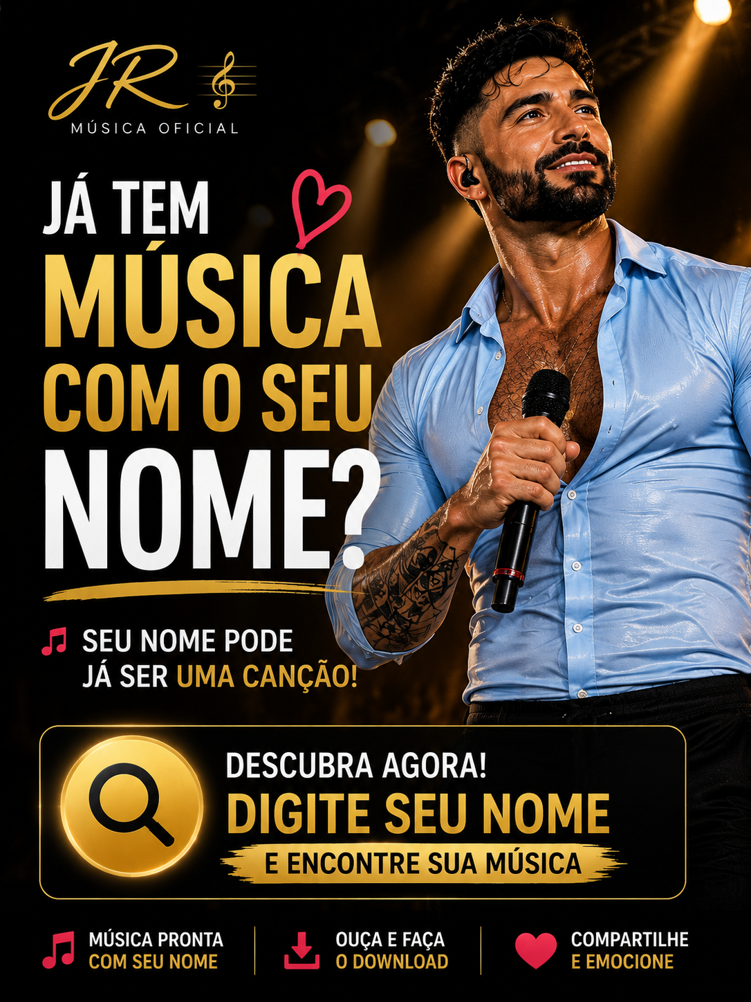 Já tem música com o seu nome? Pesquise agora.